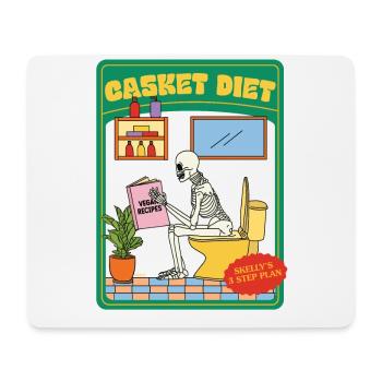Casket Diet - Vegan Recipes - Skelly's 3 Step Plan - Mouse Pad (horizontal) - white - Front