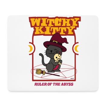 Witchy Kitty - Souverain de l’abîme - Tapis de souris (format paysage) - blanc - Devant
