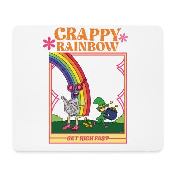 Crappy Rainbow - Devenez riche rapidement - Leprechaun - Tapis de souris (format paysage) - blanc - Devant