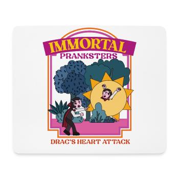 Immortal Pranksters - Crise cardiaque de Drac - Farces - Tapis de souris (format paysage) - blanc - Devant