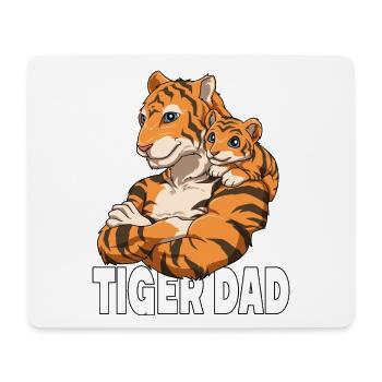 Tiger Dad Tiger Papa und Baby Papa Vatertag - Mousepad (Querformat) - Weiß - Vorne