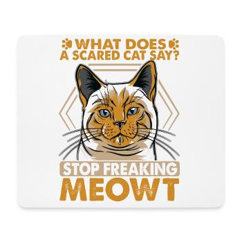What Does A Scared Cat Say? Lustige Papa-Witze - Mousepad (Querformat) - Weiß - Vorne