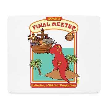 Noah's Final Meetup - Funny Dinosaur - Mousepad (Querformat) - Weiß - Vorne