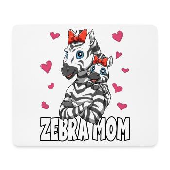 Zebra Mama Muttertag Mom Mutter für eine Mama - Mousepad (Querformat) - Weiß - Vorne