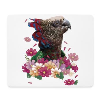 Der Cacique-Papagei - Mousepad (Querformat) - Weiß - Vorne