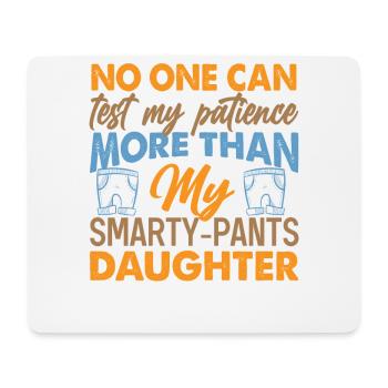 No One Can Test My Patience - Witze über Elternsch - Mousepad (Querformat) - Weiß - Vorne