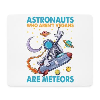 Astronauts Who Aren't Vegans Are Meteors - Jokes - Mouse Pad (horizontal) - white - Front