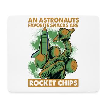 Astronauts Eat Rocket Chips For Breakfast - Jokes - Mouse Pad (horizontal) - white - Front