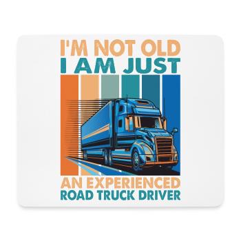 Je ne suis pas vieux, j’adore conduire des camions - Trucker - Tapis de souris (format paysage) - blanc - Devant