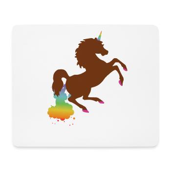 Einhorn Regenbogen - Mousepad (Querformat) - Weiß - Vorne