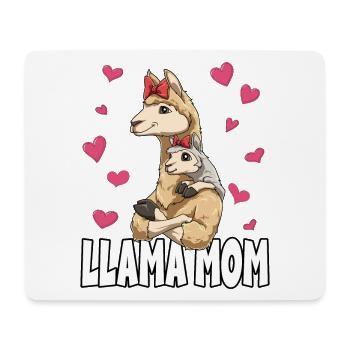 Lama Mama Muttertag Mom Mutter Alpaka - Mousepad (Querformat) - Weiß - Vorne