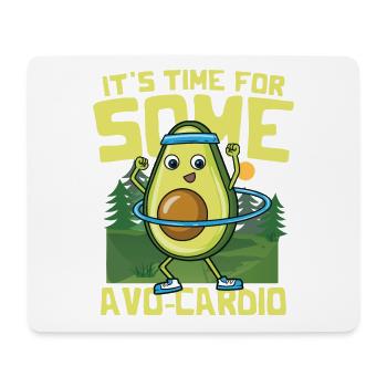 It's Time For Some Avo-Cardio - Mousepad (Querformat) - Weiß - Vorne
