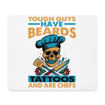 Les durs à cuire ont des tatouages de barbe et sont des chefs - Tapis de souris (format paysage) - blanc - Devant