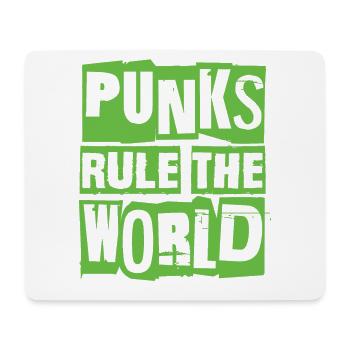Punks Rule The World - Gothique - Concert - Grunge - Tapis de souris (format paysage) - blanc - Devant