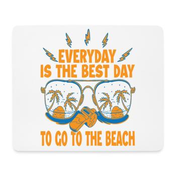 Everyday Is The Best Day To Go To The Beach - Vaca - Mouse Pad (horizontal) - white - Front