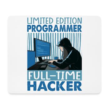 Limited Edition Programmer Full-Time Hacker - Funn - Mousepad (Querformat) - Weiß - Vorne