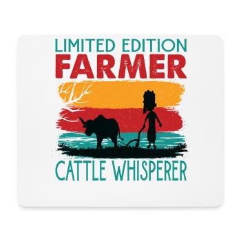 Édition limitée Farmer Cattle Whisperer - Agriculture - Tapis de souris (format paysage) - blanc - Devant