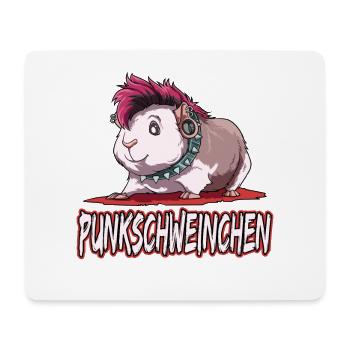 Punkschweinchen Meerschweinchen Punk - Mousepad (Querformat) - Weiß - Vorne