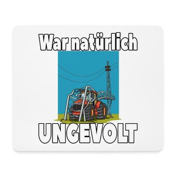 War natürlich ungevolt Lustiger Traktor Strommast - Mousepad (Querformat) - Weiß - Vorne
