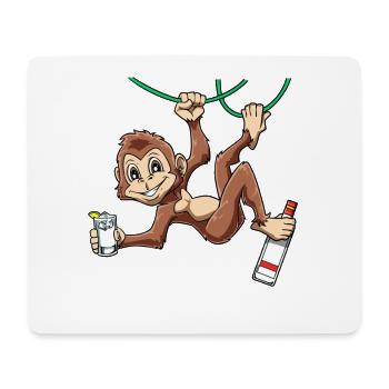 Lustiger Affe mit Korn Schimpanse - Mousepad (Querformat) - Weiß - Vorne