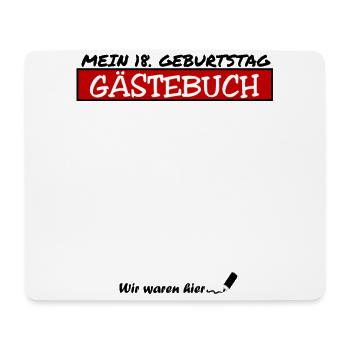 18. Geburtstag Gästebuch 18 Jahre alt Junge - Mousepad (Querformat) - Weiß - Vorne