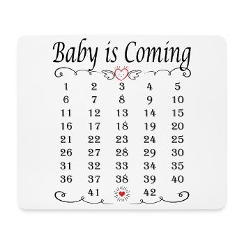 Mom Baby Calendar Countdown Pregnancy as - Mouse Pad (horizontal) - white - Front