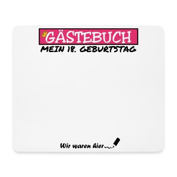 18. Geburtstag Gästebuch 18 Jahre alt Mädchen - Mousepad (Querformat) - Weiß - Vorne