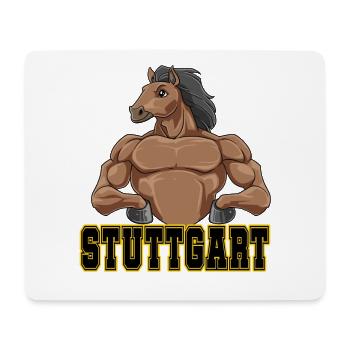 Stuttgarter Löwe Pferd Stadt Schwabe - Mousepad (Querformat) - Weiß - Vorne