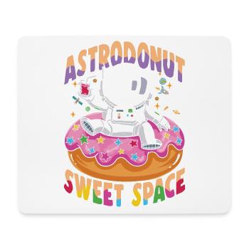 Astrondonut Sweet Space für einen Astronauten mit - Mousepad (Querformat) - Weiß - Vorne