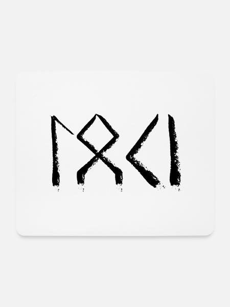 loki runensprache - Mousepad (Querformat) - Weiß