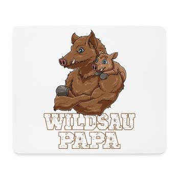 Wildschwein Vatertag Papa Vater und Baby - Mousepad (Querformat) - Weiß - Vorne