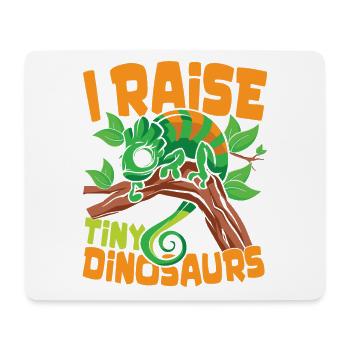 I Raise Tiny Dinosaurs für Reptilienhalter - Mousepad (Querformat) - Weiß - Vorne
