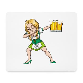 Kellnerin Dabbing für Frauen und Männer - Mousepad (Querformat) - Weiß - Vorne