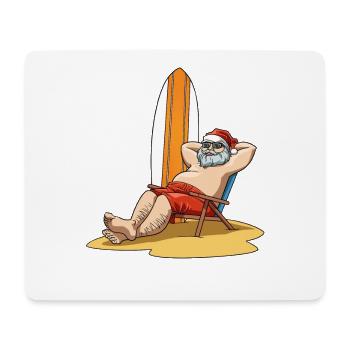 Nikolaus macht Urlaub für Männer und Frauen - Mousepad (Querformat) - Weiß - Vorne