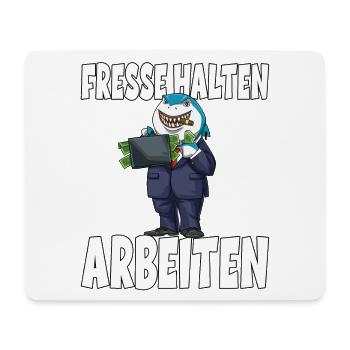 Arbeiten Hai Chef Kapitalismus - Mousepad (Querformat) - Weiß - Vorne