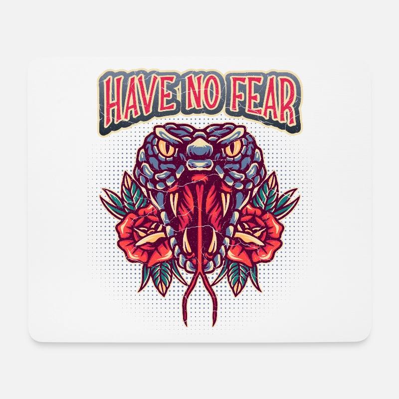 Kobra-Schlange, Horror, Comic Spruch Have-No-Fear - Mousepad (Querformat) - Weiß