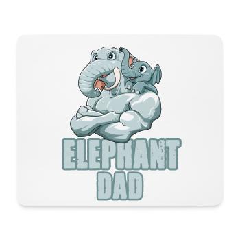 Elephant Dad für einen Elefant Liebhaber Elefant - Mousepad (Querformat) - Weiß - Vorne