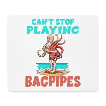 Dudelsack Can't Stop Playing Bagpipes - Mousepad (Querformat) - Weiß - Vorne