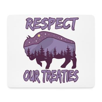 Respect Our Treaties für Ureinwohner Amerikas - Mousepad (Querformat) - Weiß - Vorne