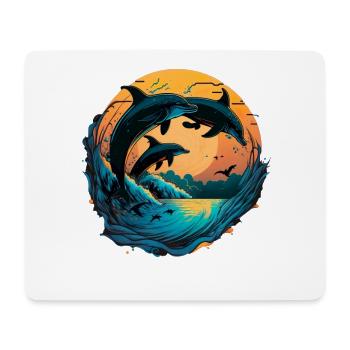 Delfin für einen Biologe Delphinliebhaber - Mousepad (Querformat) - Weiß - Vorne