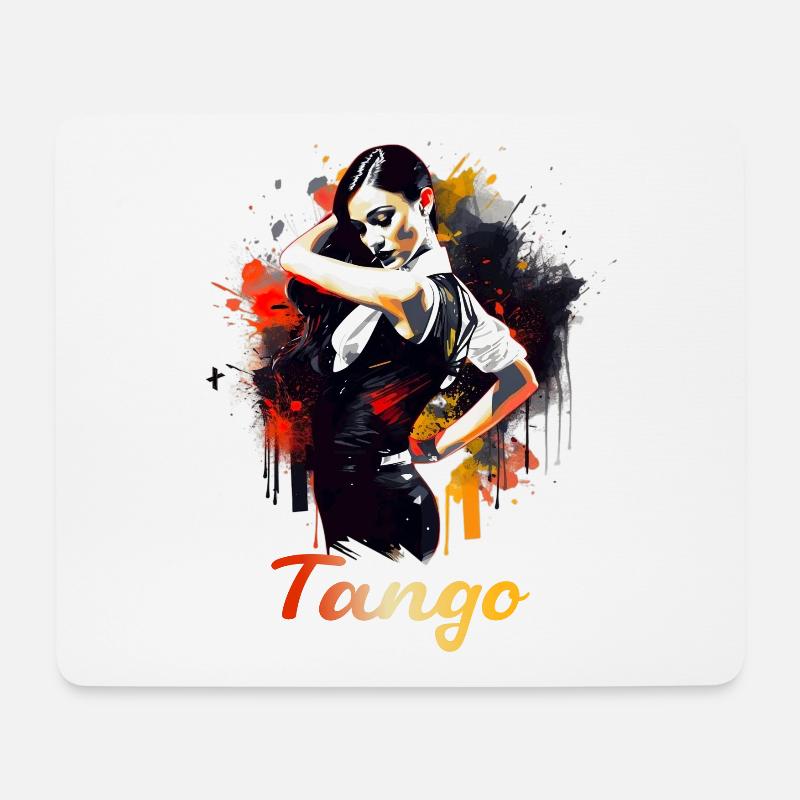 Tango Tanz für einen Tango Tänzer Tänzerinnen - Mousepad (Querformat) - Weiß
