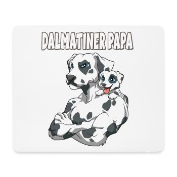 Dalmatiner Papa mit Dalmatiner Kind - Mousepad (Querformat) - Weiß - Vorne