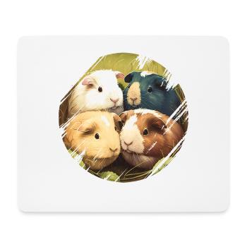 Meerschweinchen Meerschwein für einen - Mousepad (Querformat) - Weiß - Vorne