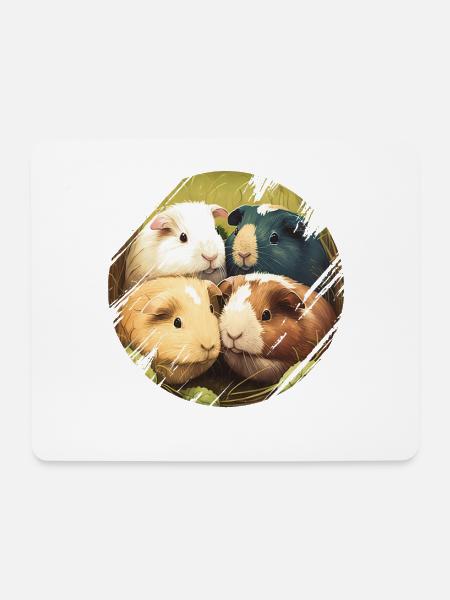 Meerschweinchen Meerschwein für einen - Mousepad (Querformat) - Weiß