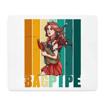 Schöne Dudelsackspielerin Dudelsack - Mousepad (Querformat) - Weiß - Vorne