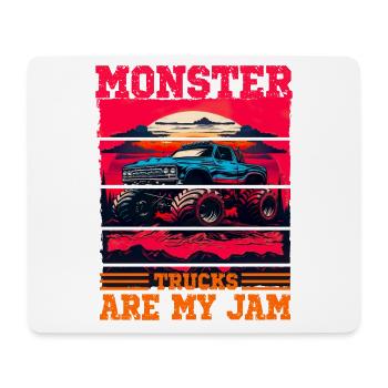 Monster Trucks Are My Jam für Männer und Jungen - Mousepad (Querformat) - Weiß - Vorne