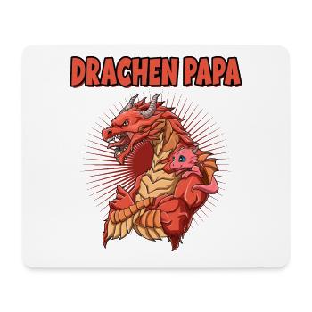 Drachen Papa mit Drachen Kind - Mousepad (Querformat) - Weiß - Vorne