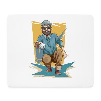 Petanque Boccia Boule Kugelspiel - Mousepad (Querformat) - Weiß - Vorne
