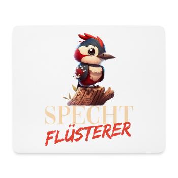 Specht Flüsterer Buntspecht Vogel - Mousepad (Querformat) - Weiß - Vorne