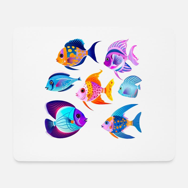 Exotische Zierfische Aquaristik Aquarium - Mousepad (Querformat) - Weiß